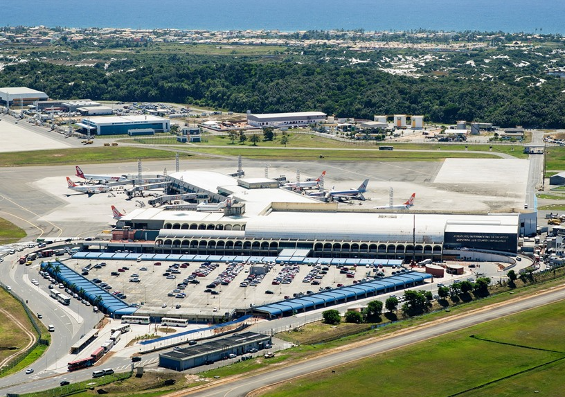 vista aérea do aeroporto de salvador